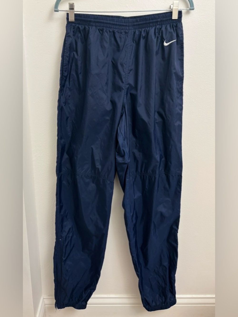Nike Vintage 90’s White Tag Track Pant Navy Blue Nylon Windbreaker M Taiwan
